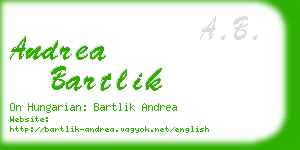 andrea bartlik business card